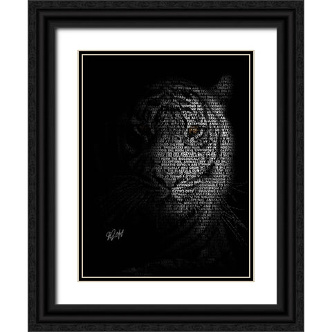 The Tiger Black Ornate Wood Framed Art Print with Double Matting by Oladapo, Ojenike