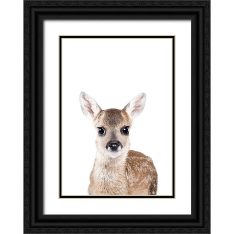 Baby Deer Black Ornate Wood Framed Art Print with Double Matting by Pienaar, Kathrin