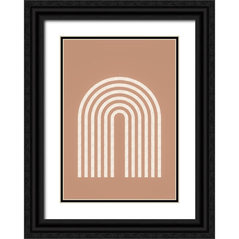 Rainbow lines Black Ornate Wood Framed Art Print with Double Matting by Pienaar, Kathrin