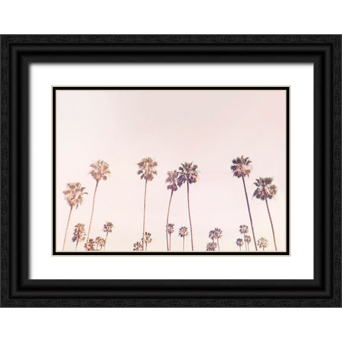 Sunny Cali Palm Trees Black Ornate Wood Framed Art Print with Double Matting by Pienaar, Kathrin