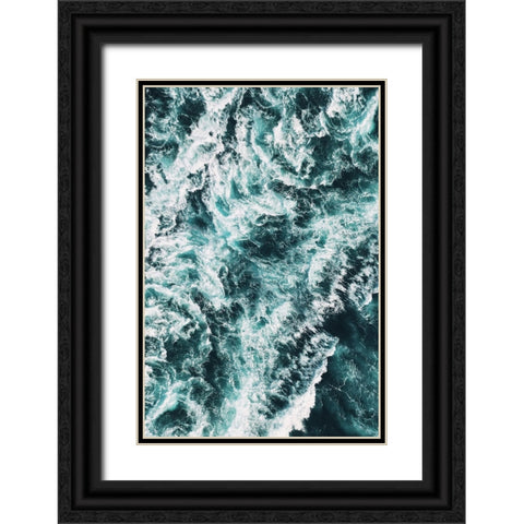 Rough Sea Black Ornate Wood Framed Art Print with Double Matting by Pienaar, Kathrin