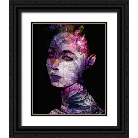 Repose with Flowers Black Ornate Wood Framed Art Print with Double Matting by Day, Ruth
