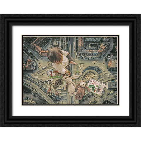 From Above Black Ornate Wood Framed Art Print with Double Matting by Martinussen, Baard