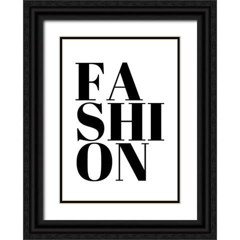 Fashion Black Ornate Wood Framed Art Print with Double Matting by N., Kristina