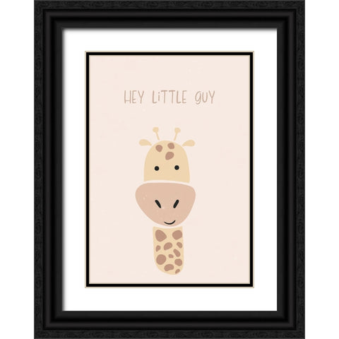 Giraffe nursery print Black Ornate Wood Framed Art Print with Double Matting by Manovski, Sarah