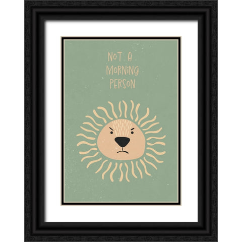 Lion nursery print Black Ornate Wood Framed Art Print with Double Matting by Manovski, Sarah