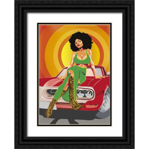 The Old Times Black Ornate Wood Framed Art Print with Double Matting by Gachoka, Tessie