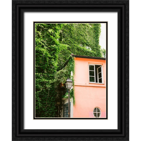 Green and Pink || Montmartre Paris Black Ornate Wood Framed Art Print with Double Matting by Zwart, Raisa