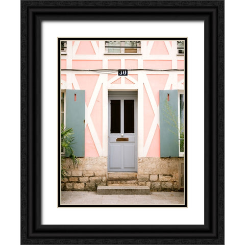 Rue de Cremieux number 30 - Paris Black Ornate Wood Framed Art Print with Double Matting by Zwart, Raisa