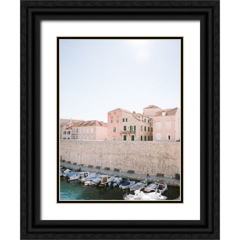 Walls of Dubrovnik || Black Ornate Wood Framed Art Print with Double Matting by Zwart, Raisa
