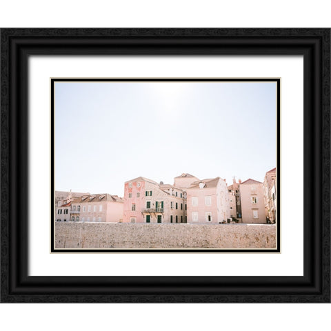 Walls of Dubrovnik Black Ornate Wood Framed Art Print with Double Matting by Zwart, Raisa