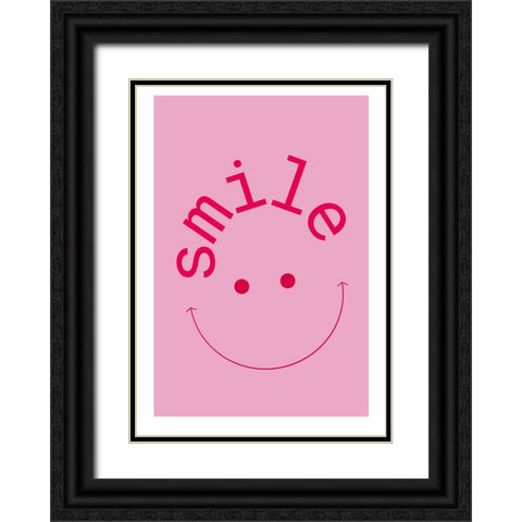 Smile Black Ornate Wood Framed Art Print with Double Matting by Ortiz, Sergio
