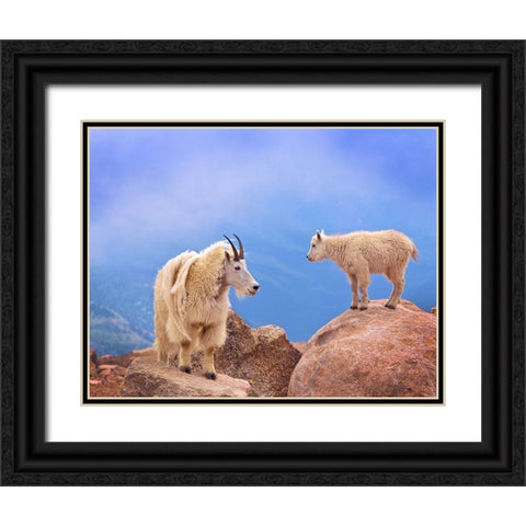 A Mothers Smile Black Ornate Wood Framed Art Print with Double Matting by Scarbrough, David