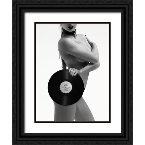 Raw Power Black Ornate Wood Framed Art Print with Double Matting by Drake, David