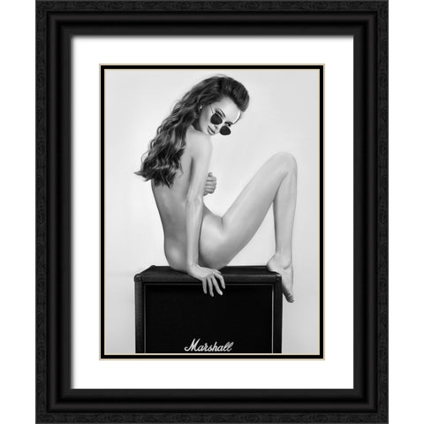 Turn Me On Black Ornate Wood Framed Art Print with Double Matting by Drake, David