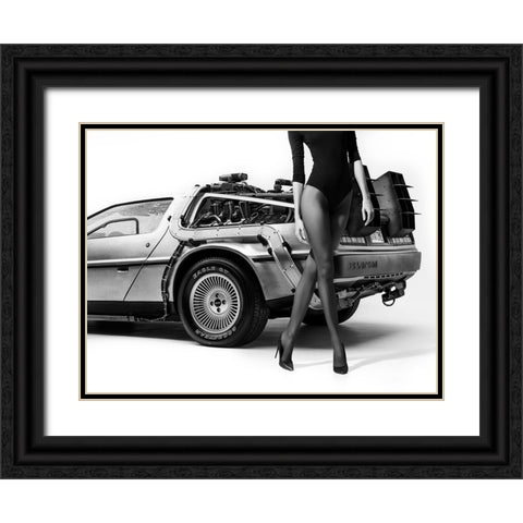 The Future Is Female: Part 4 Black Ornate Wood Framed Art Print with Double Matting by Drake, David