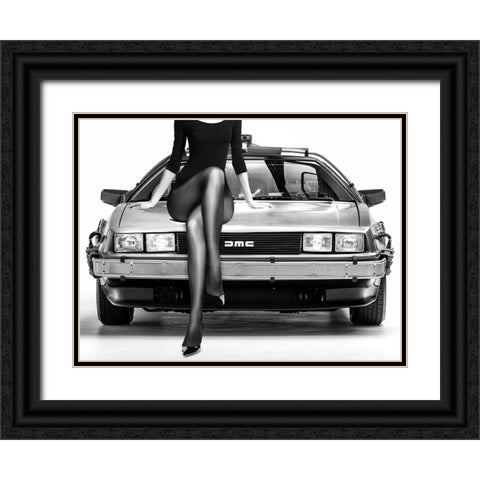 The Future Is Female Black Ornate Wood Framed Art Print with Double Matting by Drake, David