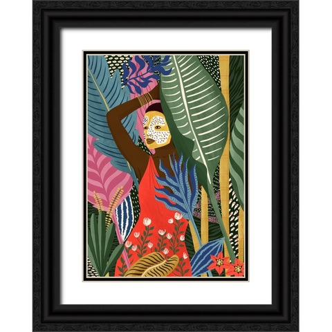Mask Black Ornate Wood Framed Art Print with Double Matting by Tomljanovic, Maja