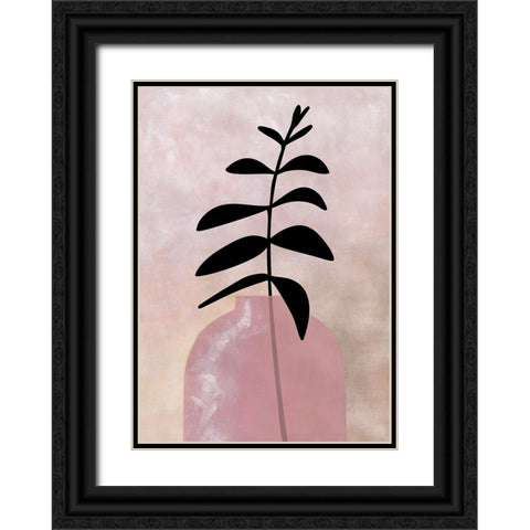 Eui vase with leaves Black Ornate Wood Framed Art Print with Double Matting by Laiz Blursbyai, Rosana