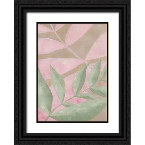 Ryung leaves Black Ornate Wood Framed Art Print with Double Matting by Laiz Blursbyai, Rosana