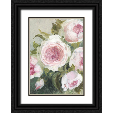 Freyia painterly florals Black Ornate Wood Framed Art Print with Double Matting by Laiz Blursbyai, Rosana
