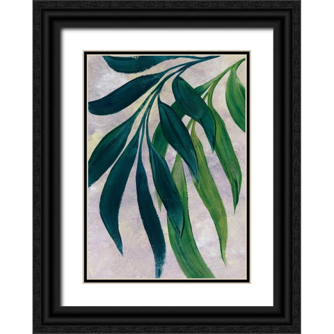 Yone leaves Black Ornate Wood Framed Art Print with Double Matting by Laiz Blursbyai, Rosana