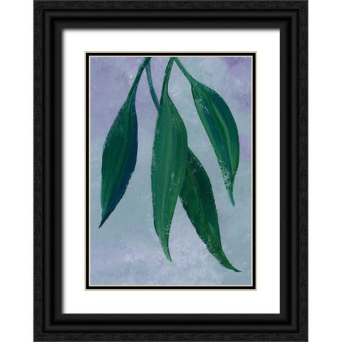 Sulio cascading leaves Black Ornate Wood Framed Art Print with Double Matting by Laiz Blursbyai, Rosana