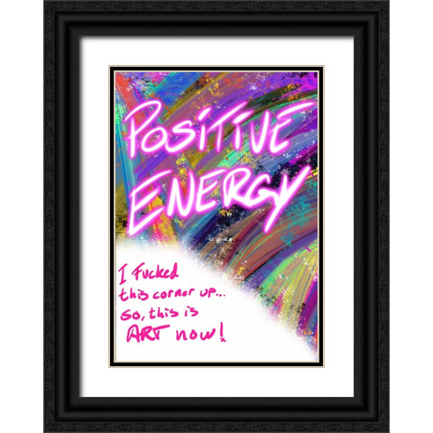 Positive Energy Black Ornate Wood Framed Art Print with Double Matting by Harstedt, Tomas