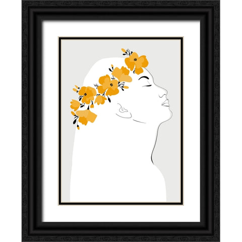 Floal Orly portrait Black Ornate Wood Framed Art Print with Double Matting by Laiz Blursbyai, Rosana