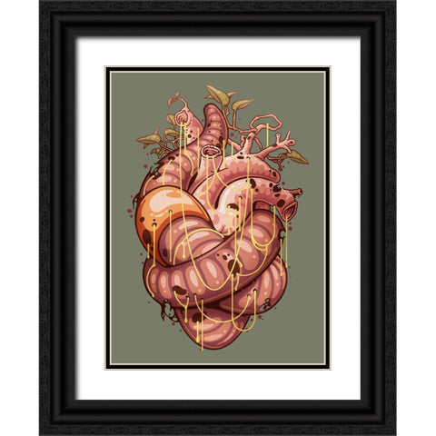 Heartworm Black Ornate Wood Framed Art Print with Double Matting by Lawless, Adam