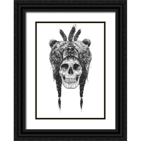 Dead Shaman Black Ornate Wood Framed Art Print with Double Matting by Solti, Balazs