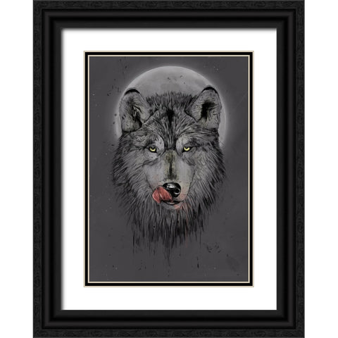 Dinner time (dark) Black Ornate Wood Framed Art Print with Double Matting by Solti, Balazs
