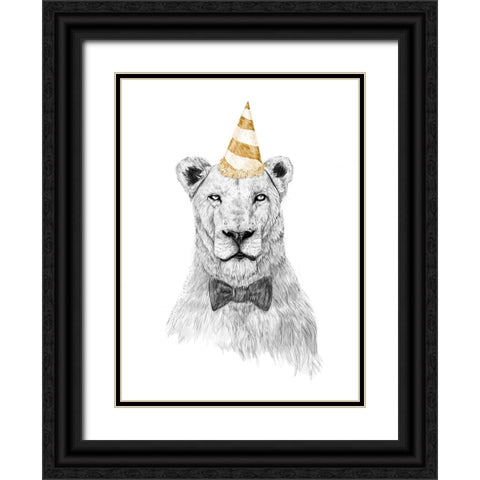 Get the party started Black Ornate Wood Framed Art Print with Double Matting by Solti, Balazs