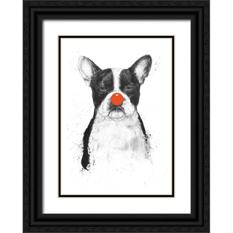 Im not your clown Black Ornate Wood Framed Art Print with Double Matting by Solti, Balazs