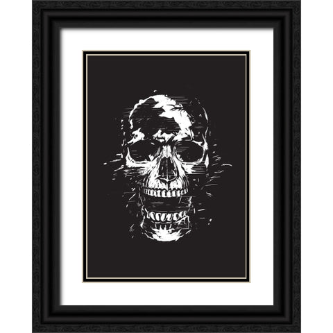 Scream (bw) Black Ornate Wood Framed Art Print with Double Matting by Solti, Balazs