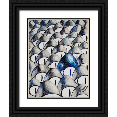 Solitude Black Ornate Wood Framed Art Print with Double Matting by Florea, Simona