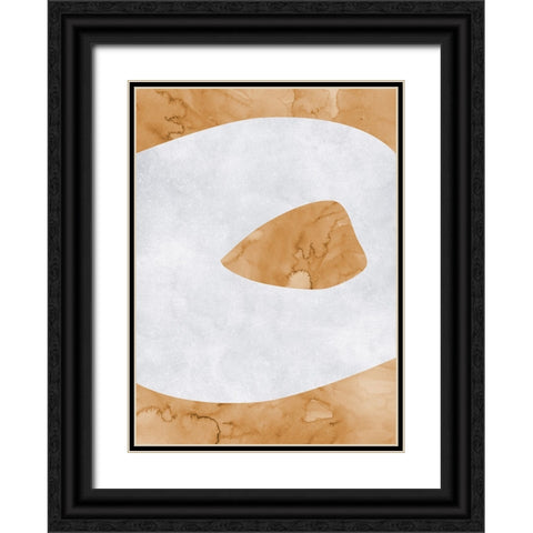 Abstract Lake Crater view Black Ornate Wood Framed Art Print with Double Matting by Laiz Blursbyai, Rosana