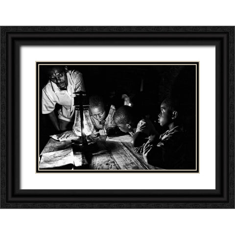 Untitled Black Ornate Wood Framed Art Print with Double Matting by Mirzaie, Foad