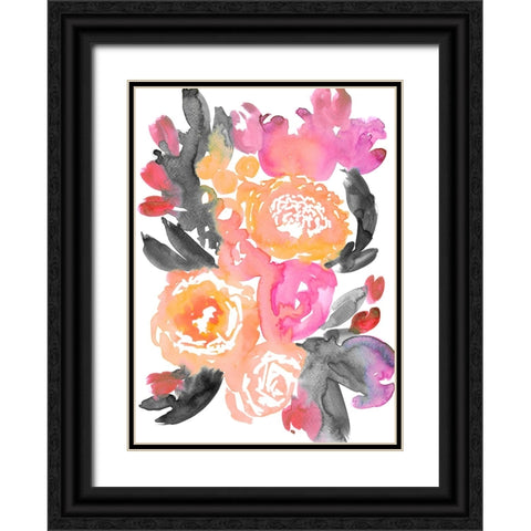 Olympe florals II Black Ornate Wood Framed Art Print with Double Matting by Laiz Blursbyai, Rosana
