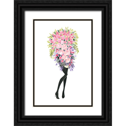 Miss bouquet II Black Ornate Wood Framed Art Print with Double Matting by Laiz Blursbyai, Rosana
