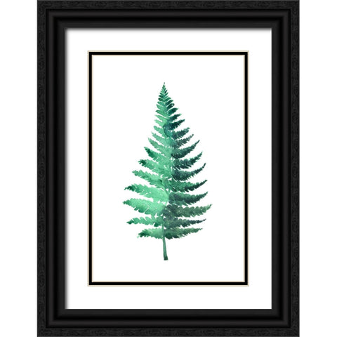 Watercolor fern Black Ornate Wood Framed Art Print with Double Matting by Laiz Blursbyai, Rosana