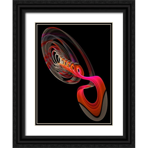 Heat Wave Black Ornate Wood Framed Art Print with Double Matting by Mystic Number