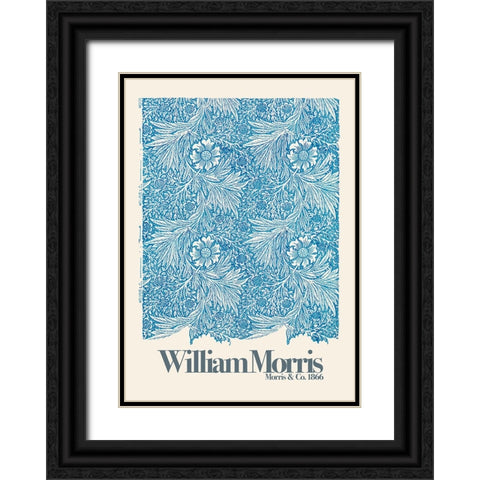 Marigold Black Ornate Wood Framed Art Print with Double Matting by Pictufy