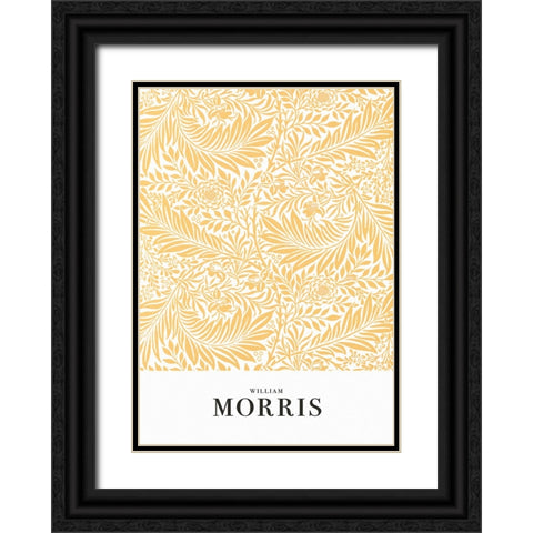 Larkspur Black Ornate Wood Framed Art Print with Double Matting by Pictufy