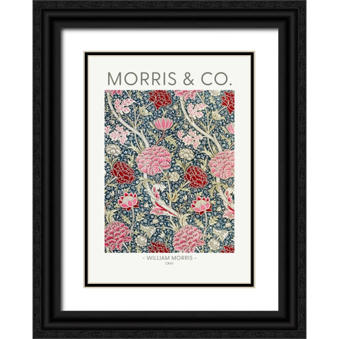 Cray Black Ornate Wood Framed Art Print with Double Matting by Pictufy