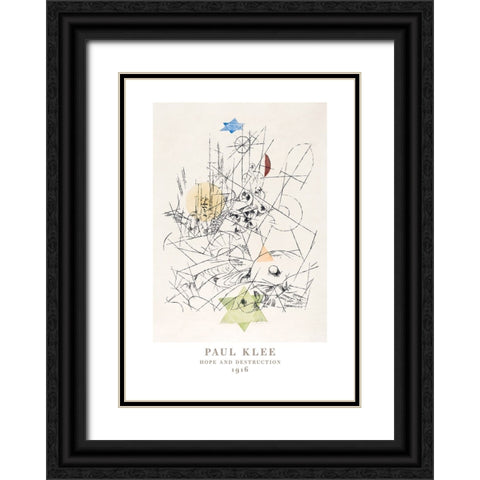 Hope and Destruction 1916 Black Ornate Wood Framed Art Print with Double Matting by Pictufy