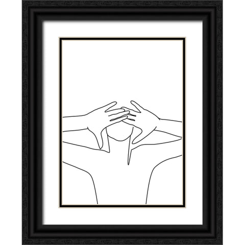 Palila Black Ornate Wood Framed Art Print with Double Matting by Laiz Blursbyai, Rosana