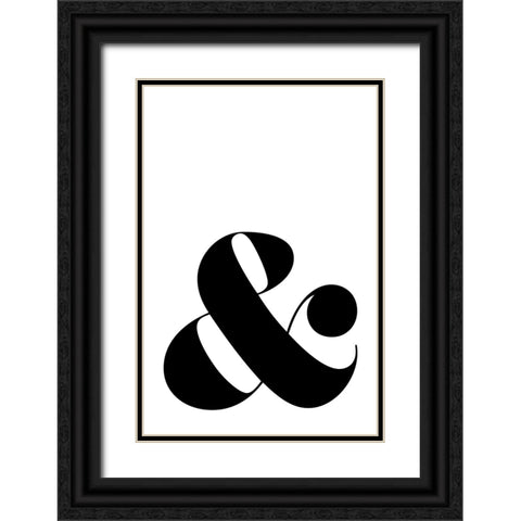 Scandi ampersand Black Ornate Wood Framed Art Print with Double Matting by Laiz Blursbyai, Rosana