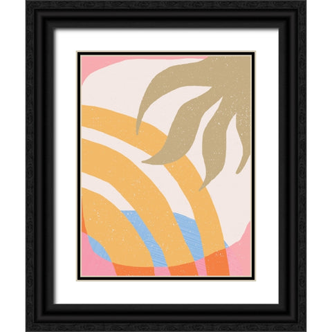 Sun and Botanics Black Ornate Wood Framed Art Print with Double Matting by Demir, Aylin