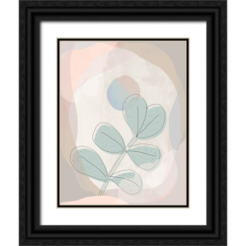 Leafy Hues Black Ornate Wood Framed Art Print with Double Matting by Demir, Aylin